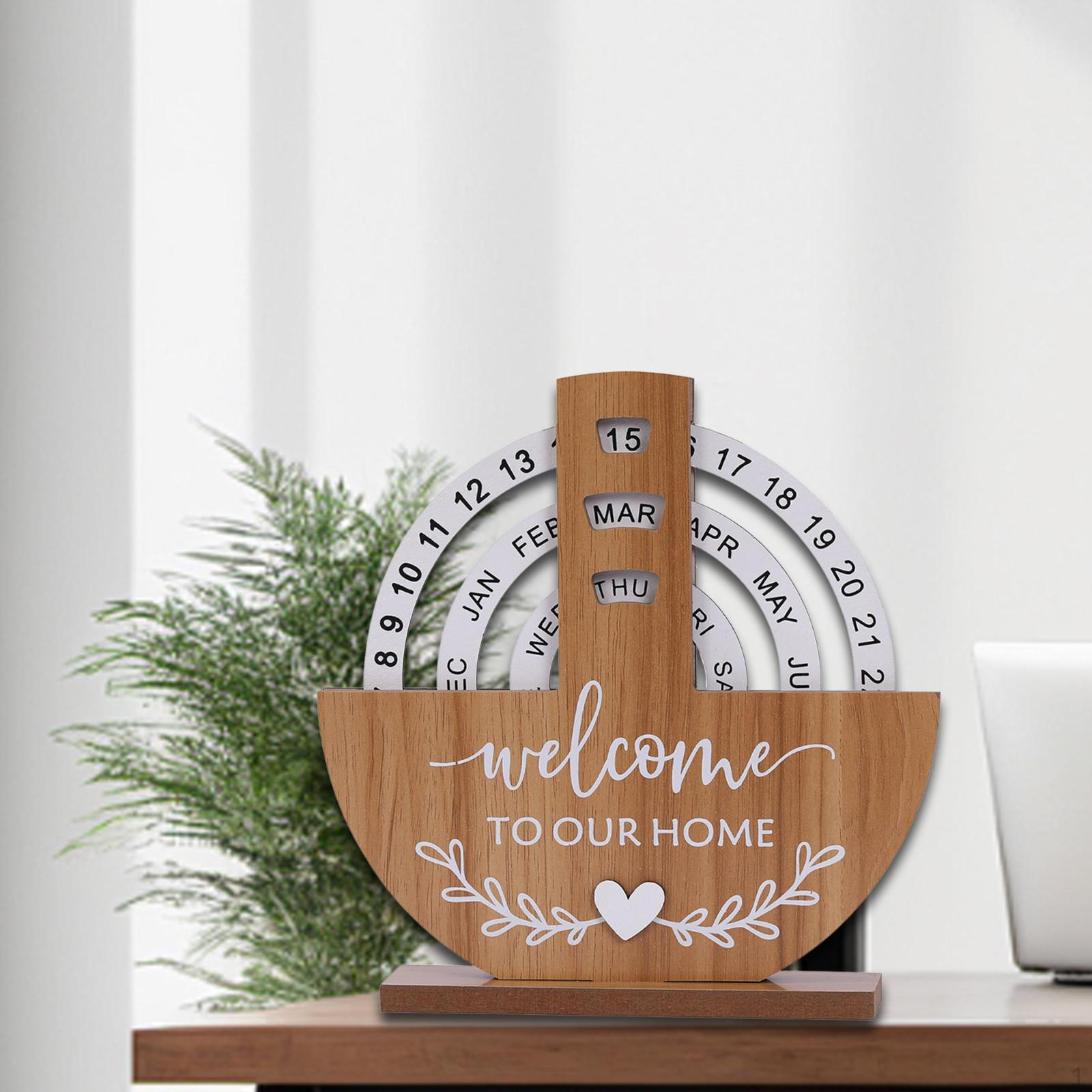 

Элегантный деревянный настольный календарь для домашнего декора Semicircle