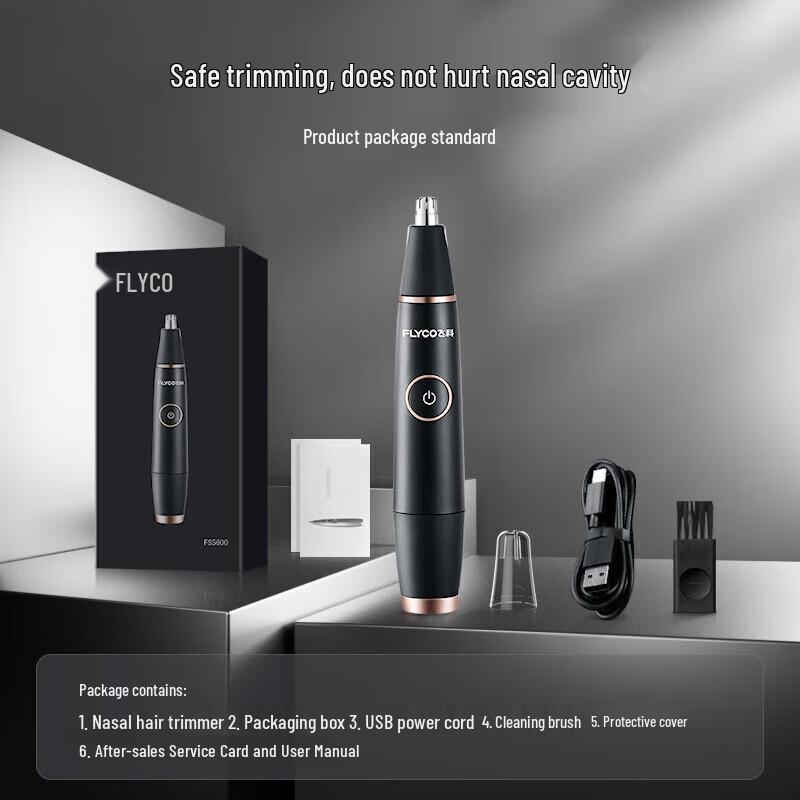Flyco Electric Nose Hair Trimmer FS5600 CN plug (adapter included)