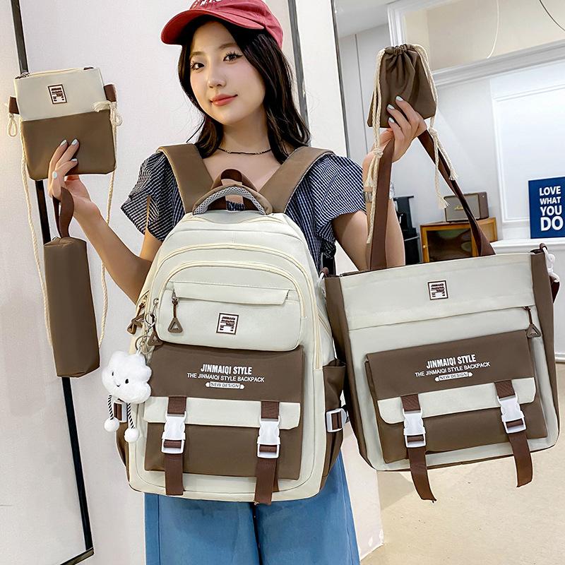 

Schoolbags for Children Elementary School Students Girls Junior High School Students High School Five Piece Backpack