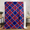 Red and Blue Plaid Pattern Blanket Flannel blanket for bedroom, living room, sofa, and nap sofas.