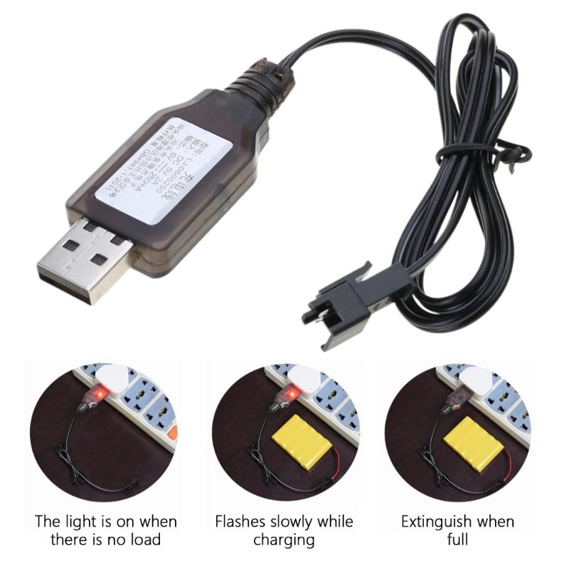 SM2P Plug Lithium Battery Charger Wire 6V Charging Cable Cord for Electric Toy Robot Remote Controlled Car 60cm