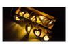 Korean-Style LED Wooden Heart String Lights for Indoor Holiday Decor (10 Battery-Powered Colored Lights)