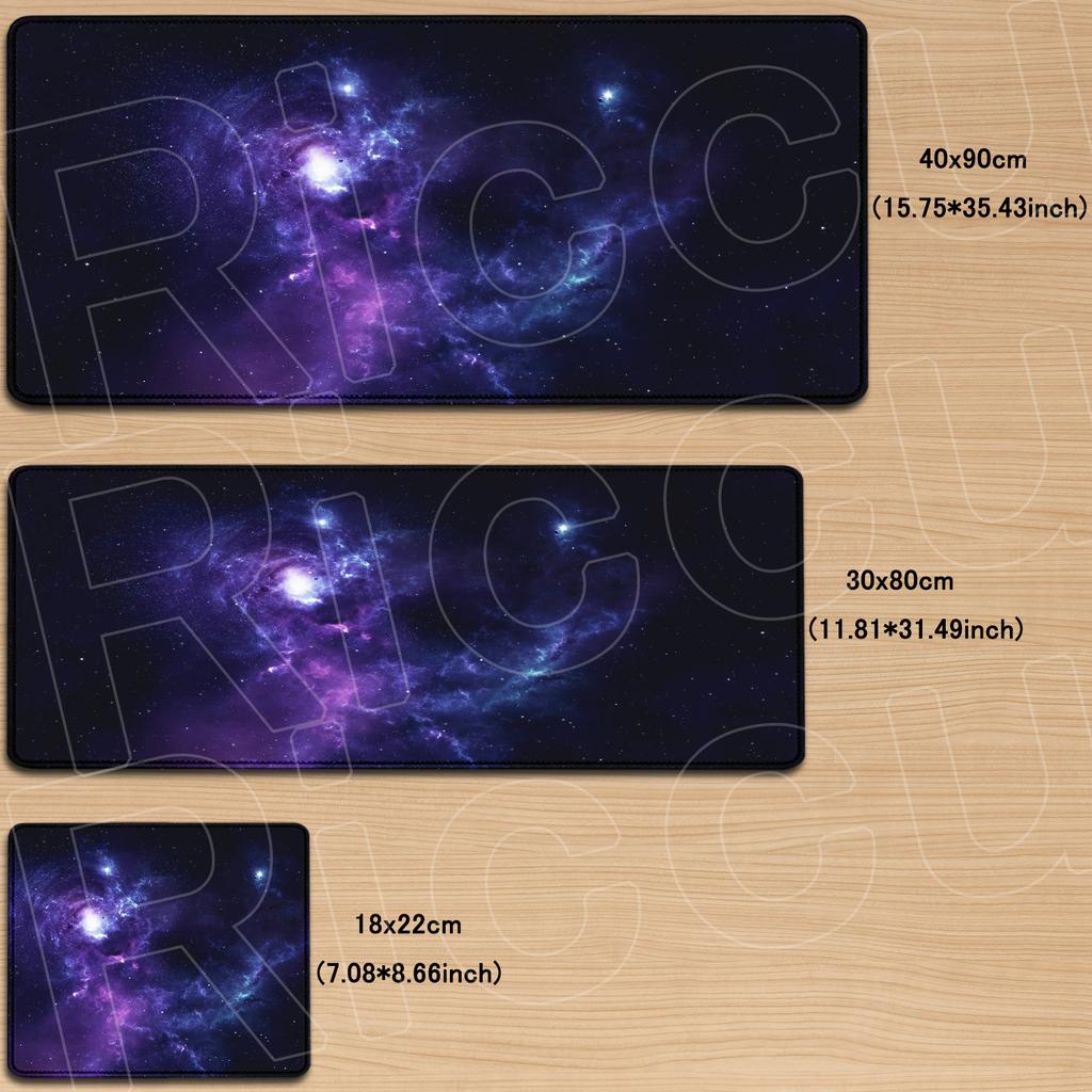 Computer Big Mousepad 40x90cm Cosmic Space Starry Sky Mouse Pad Gamer Non-Slip Carpet Xxl Laptop Durable Rubber Mouse Mat
