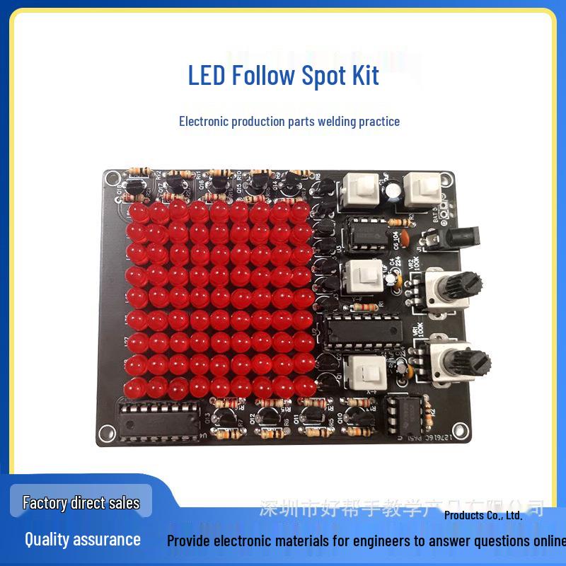 DIY LED Follow Spot Kit: X/Y Axis Movement, Soldering Practice & Assembly