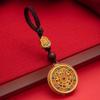 Chinese Vintage Car High-Grade Keychain Gold Bag Pendant Delicate Feature Hand-Woven Diy Charm  Boyfriend Gift