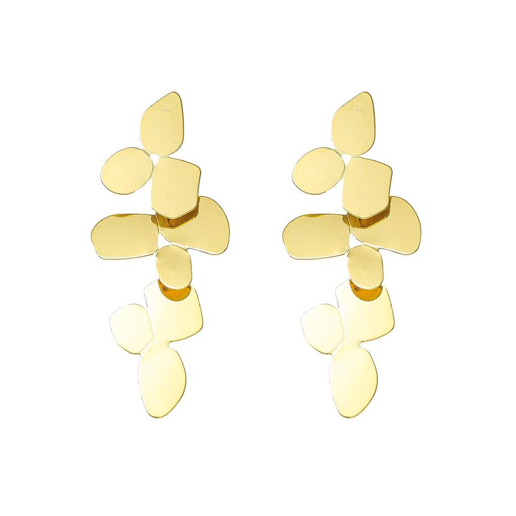 Eco-friendly Retro Silver Fish Scale Sequin Dangle Earrings for Women - Light Luxury, European-American Style, High-end Personality