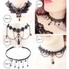 Jewelry Steampunk Style Victorian Women Chokers Black Lace Necklace Gothic Collar Beads Pendant