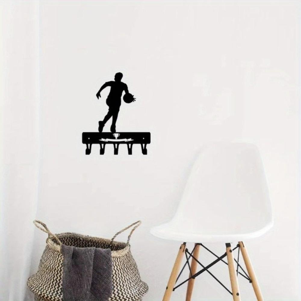 Wall Mounted Key Holder Forged Black Metal Sandblasted Home Decor