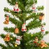 3D Santa Claus Figurine Resin Mini Snow House Pendant Christmas Hanging Ornaments  Christmas Scene
