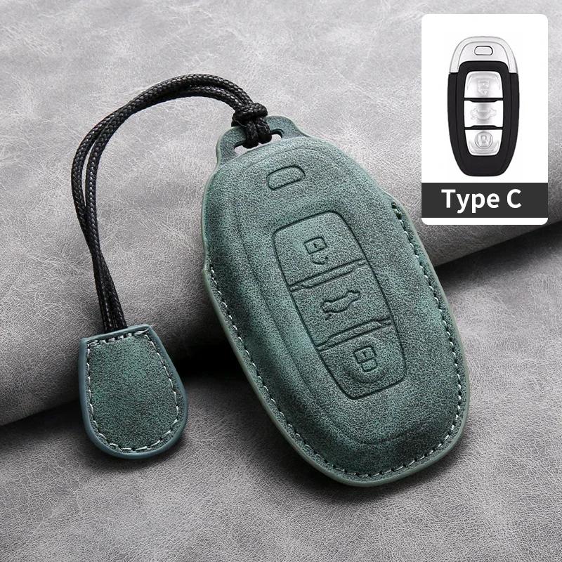 Leather Car Key Case Cover Holder Keychain Shell for FAW Hongqi HS5 H5 H6 H9 HS7 H7 L5 HS3 EH7 HQ9 LS7 EQM5 EHS9 S9 SHS7