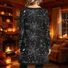 Women's Casual Printed Long Sleeve Neck Dress for Daily Wear