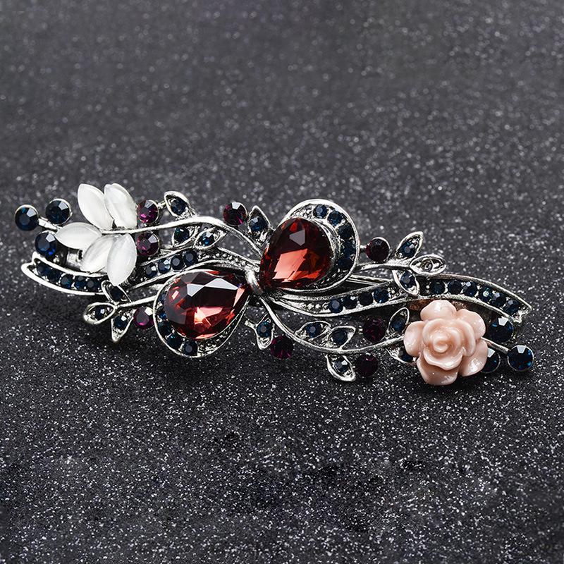 Koreanische Strass Haarnadel Hinterkopf Federclip Eleganter Top Clip Haarschmuck Pferdeschwanzclip Damen Haarnadel Erwachsener Clip Kopfschmuck