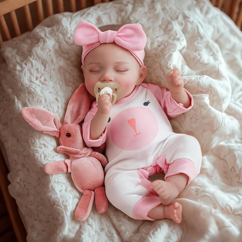 JIZHI Реалистичные куклы-младенцы Reborn - 18 дюймов Реалистичные куклы-новорожденные Блондинка Ручная работа Реалистичные куклы-малыши с одеждой для детей от 3 лет 12in April