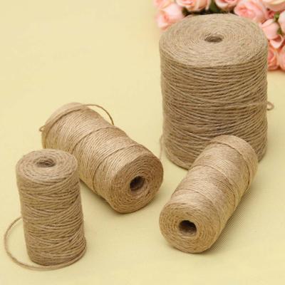 100 Meter natürliche Vintage Jute Seil Schnur Schnur Schnur Sackleinen Band Handwerk Nähen DIY Jute Hanf Hochzeit Party Dekoration