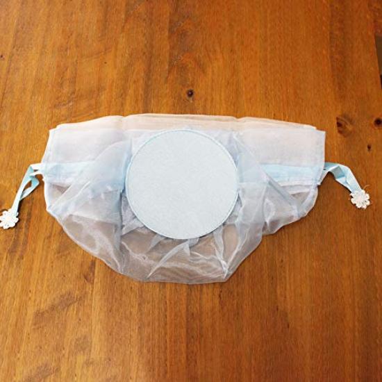 Organza Urn Cover (Blue) - 5-inch Lace Cover (2 Colors) for Keeping Ashes and Urns (Blue)