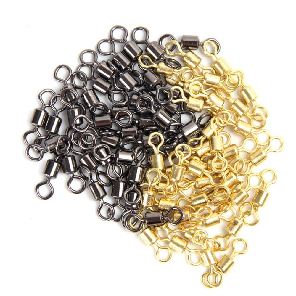 Barrel Fishing Fishing Gear Ring Swivel Connector Ball Bearing Barrel Fishing Rolling Swivel