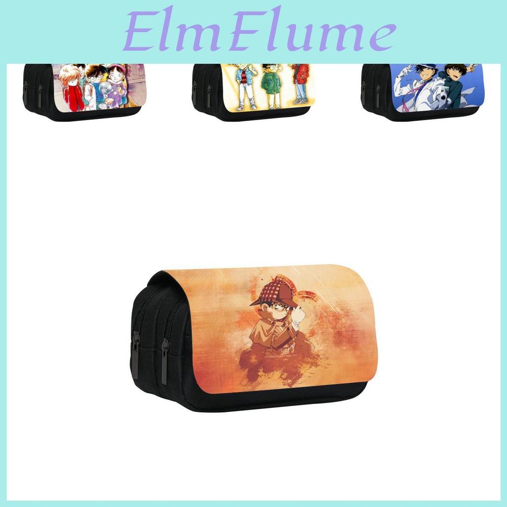 Detective Conan Nylon Multicompartment Stationery Bag With Spacious Design For Teens