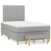 3137301 vidaXL Divan Bed with Mattress Light Grey 120x200cm Fabric