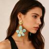 European and American Jewelry Retro Gentle Wind Flower Earrings Light Luxury High-end Three-dimensional Petal Stud Earrings