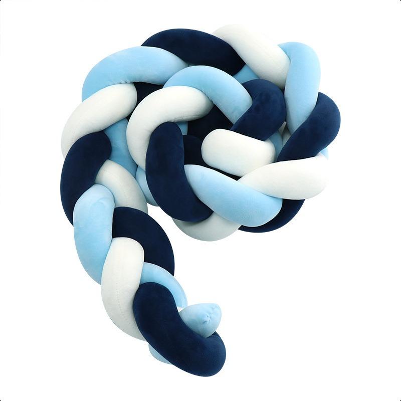 3 Stränge geknoteter geflochtener Streifen für Kinderzimmer, Mutter- und Säuglingsqualität, Krippenschutz, Antikollisionsstreifen, Sicherheitszaun