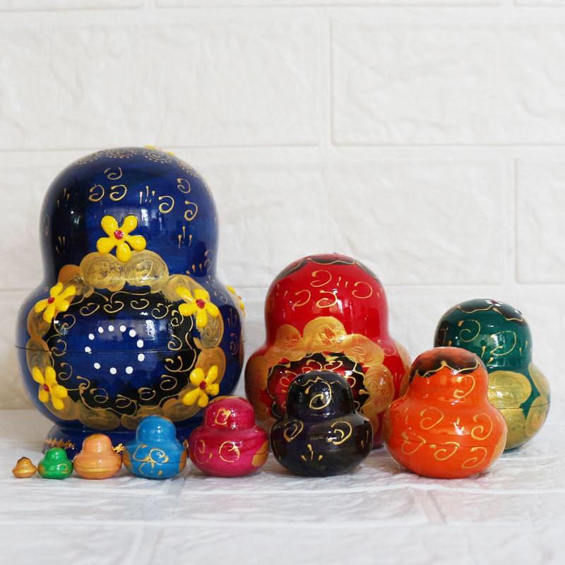 10-layer Russian Nesting Dolls Handmade Wooden Decorative Festival
