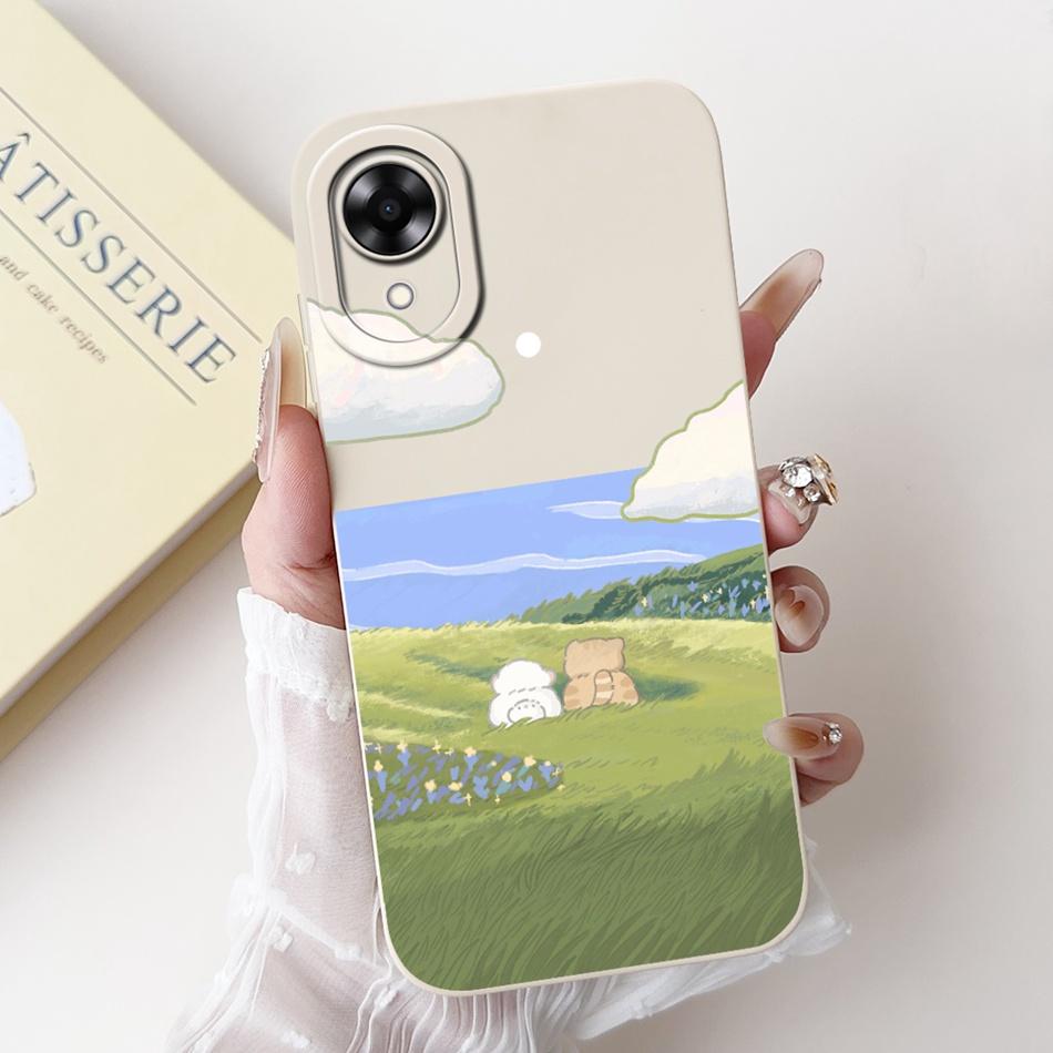 For OPPO A17k A17 2024 New Cute Cartoon Pattern Soft Silicone Case For Oppo A17 A 17 17k CPH2471 CPH2477 Protective Phone Cases