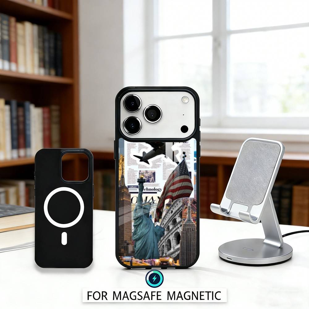 C-City New York Phone Case For iPhone 17,16,15,14,13,12,Pro,Max For Magsafe Magnetic Wireless Charging