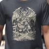 Hellbound Serenade, Winged Devil Acoustic Guitar Shirt, Gift for Songwriter, Folk Horror Tee for Men and Women, Dark Fantasy T-Shirt