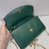 [Pre-Owned] Zumi Metal Double G Buckle Chain Leather Handheld Crossbody Shoulder Bag - Very Good #6YTXIP
