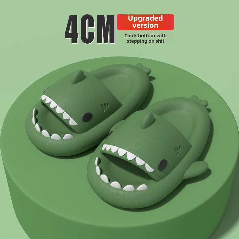 Thick-Soled Shark Slippers: Funny Cartoon Slippers for Men & Women, Indoor/Outdoor Summer Footwear