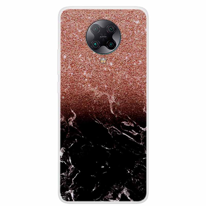 For Poco F2 Pro Case 6.67'' Clear Marble Soft TPU PocoF2 Pro F 2 F2Pro Phone Cover For Xiaomi Poco F2 Pro Shells Cartoon Fundas
