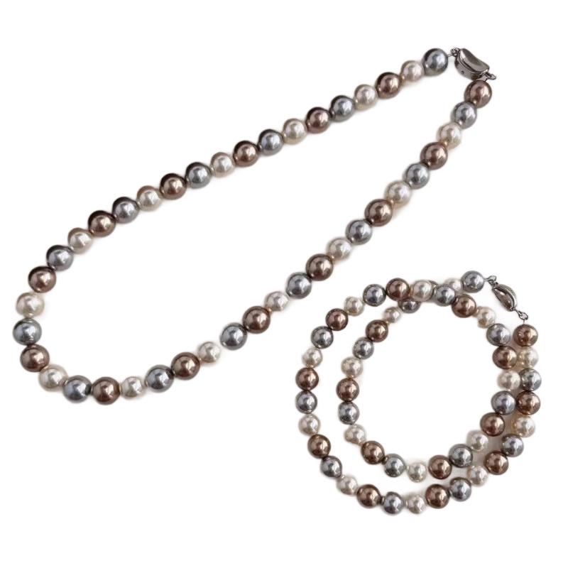 Handmade Imitation Pearl Fresh & Sweet Necklace with Light Luxury No-Buckle Design