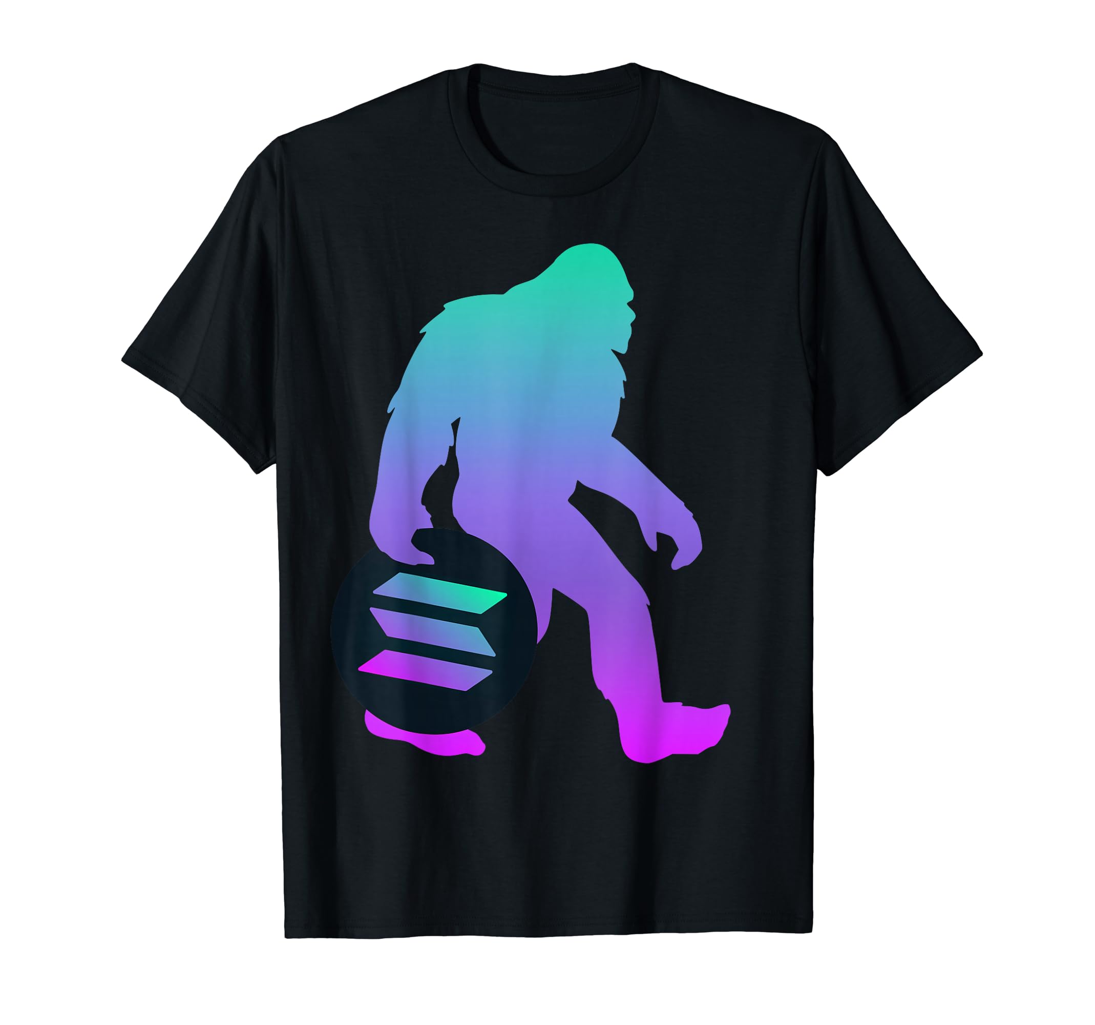 Funny Solana Crypto Bigfoot T-Shirt