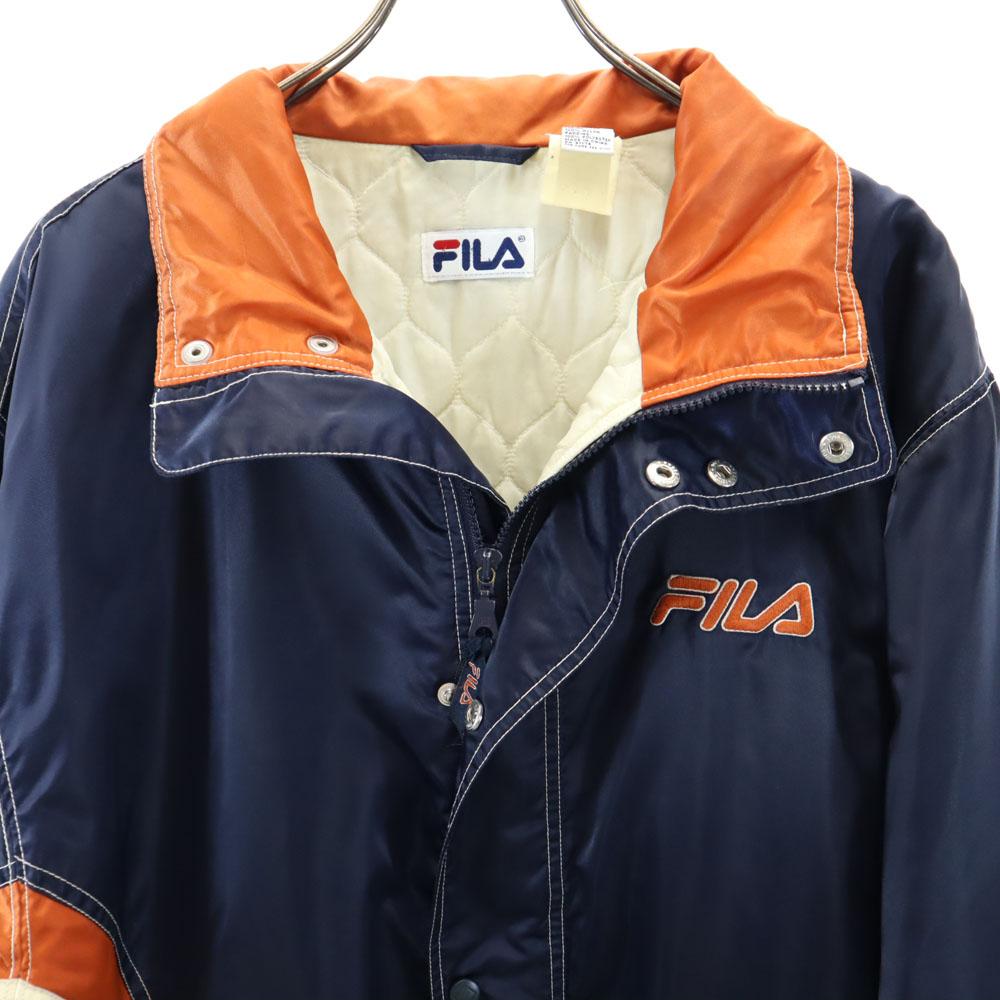 FILA 90s Old Back logo Batting jacket L Navy Men's Used