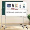 Mobile Double-Sided Magnetic Whiteboard and Chalkboard