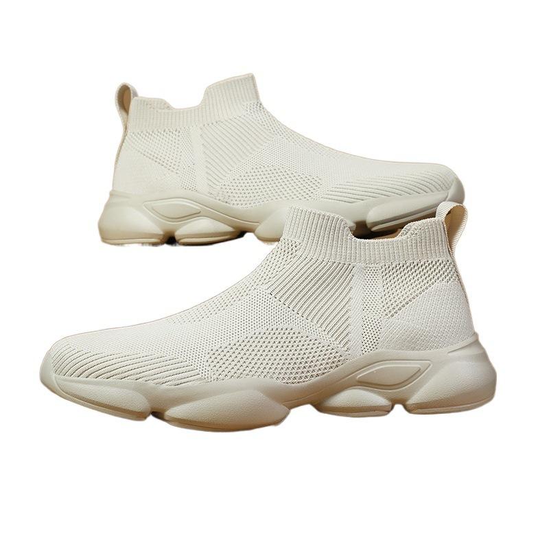 Men's shoes summer mesh large size socks shoes men's sports shoes flying woven casual shoes size