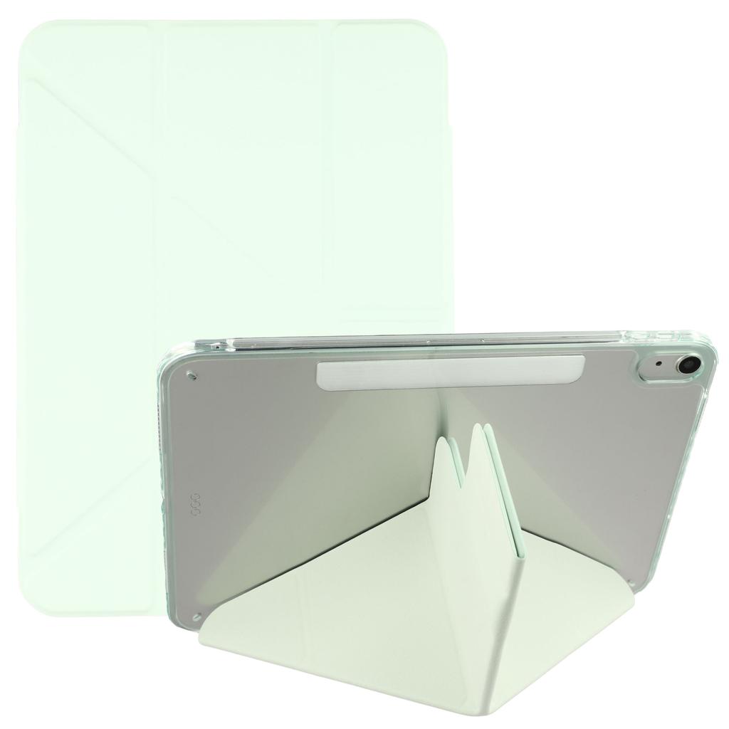 For iPad (2025)/10.9 (2022) Case Magnetic Dual Clasp PU TPU Acrylic Origami Stand Tablet Cover