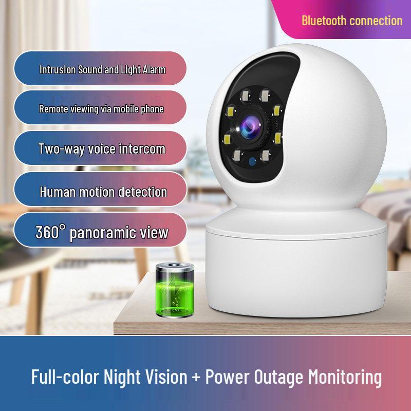 360° Smart WiFi Indoor Wireless Camera with Remote Mobile Monitor and HD Vision