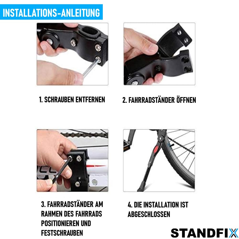 Béquille latérale pour vélo STANDFIX, béquille arrière réglable