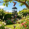 Metal Wind Chime for Outside Butterfly/Red Bird/Hummingbird Hanging Windchimes for Garden Patio Backyard Decor