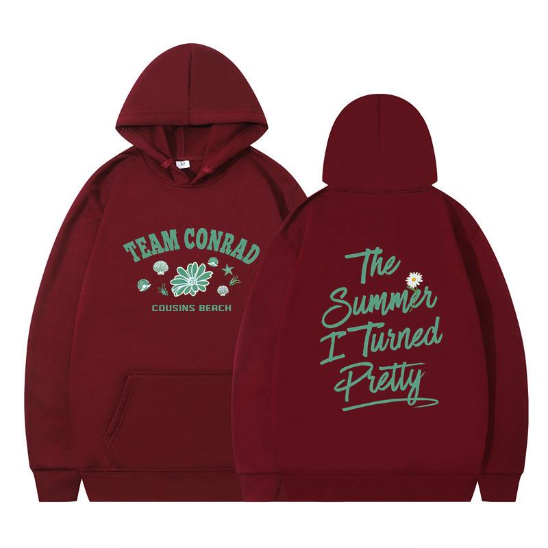 "The Summer I Turned Pretty" Printed Loose Hooded Sweatshirt