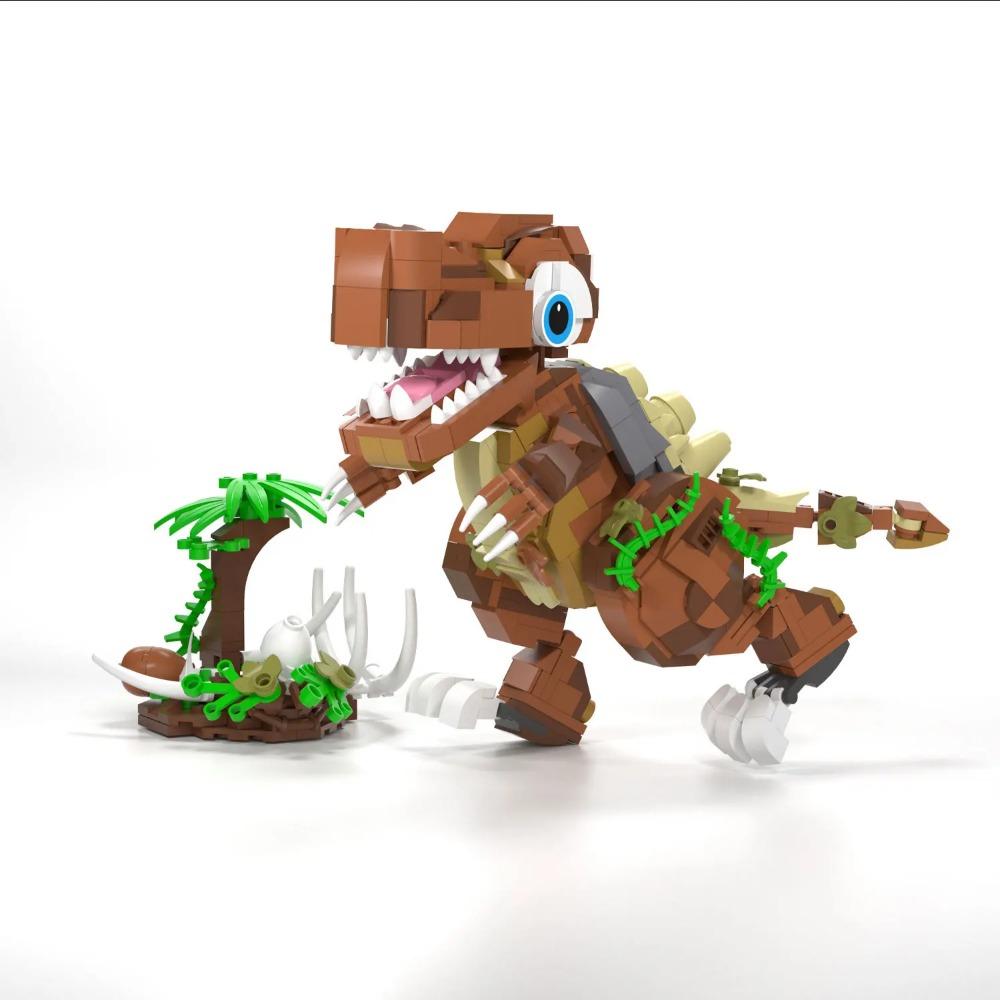 Buildmoc Jurassic Dinosaurs Park Triceratops Velociraptor Mosasaur Tyrannosaurus Rex Baby MOC Building Blocks Toys for Children