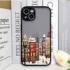 Rural Building Snow Scenery Christmas Phone Case for Samsung Galaxy A36 A56 A55 A54 A53 A52 A51 A50 A15 A14 5G Shockproof Cover