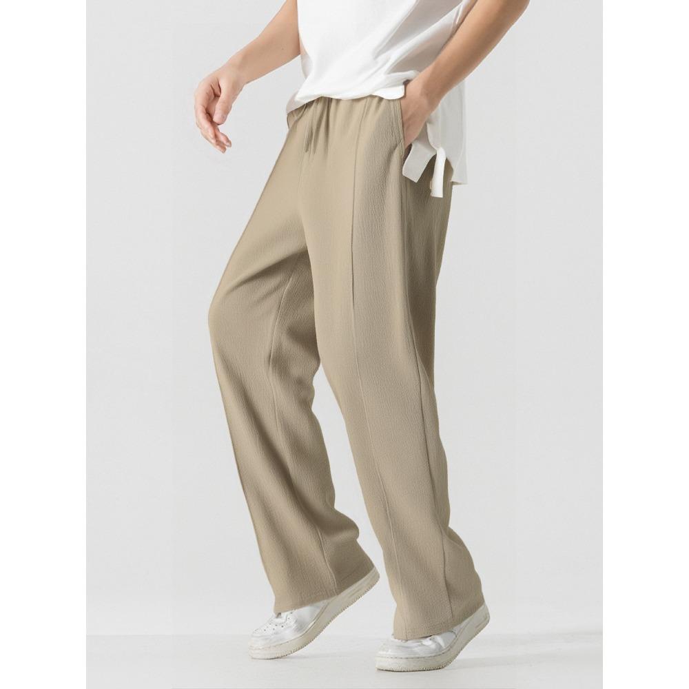 Men's Casual Trousers: Plus Size, Plain, Loose-Fit Straight-Leg Trousers – New Arrival Sports Trousers