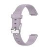 For Fitbit Luxe Silicone Color Buckle Watch Band, Size:S(White)