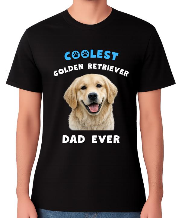 Coolest Golden Retriever Dad Ever T-Shirt Dog Lover Gift Unisex Tee S