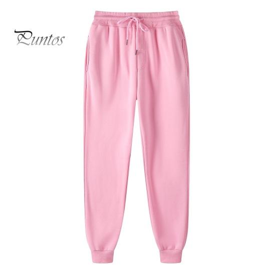

Женские спортивные брюки с эластичной резинкой на талии, свободные, с резинкой на щиколотке и карманами, однотонные, для бега, спортивные брюки, повседневные брюки XL розовый