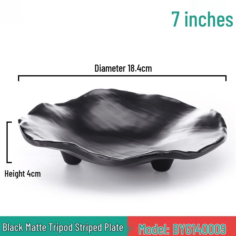 Lan Tuan Melamine Snack Plate with 304 Stainless Steel Cutlery Set