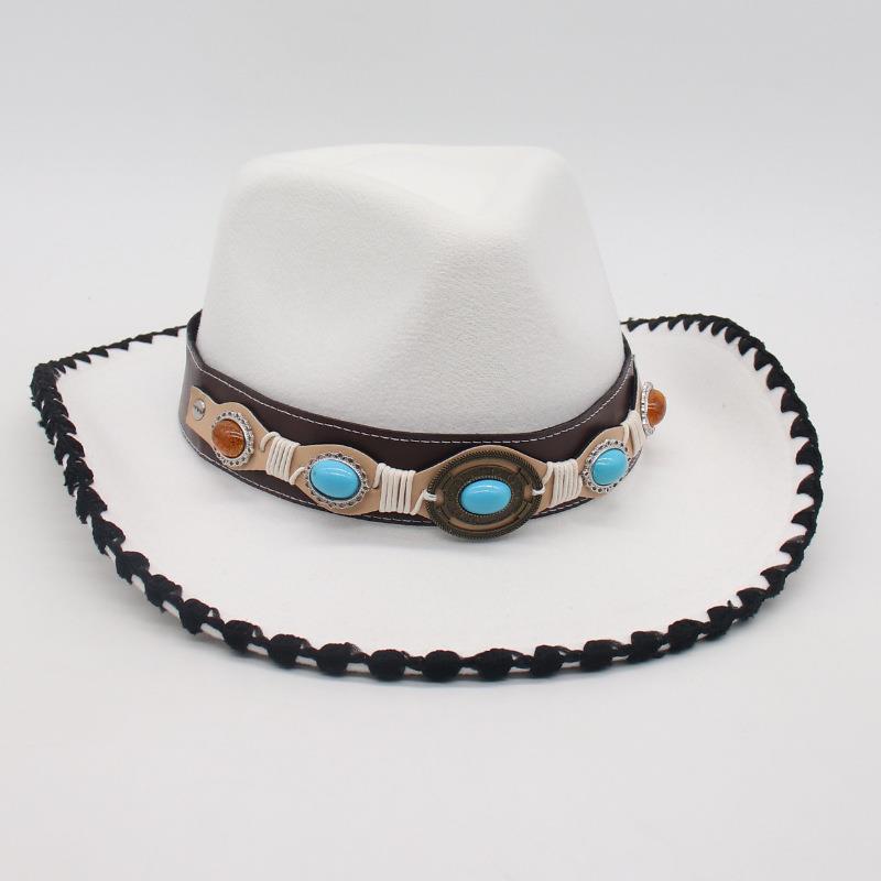 Grassland Windproof And Sunscreen Men'S Women'S Hats Are Directly Supplied With Top Hats, Versatile Ethnic Style, High-End Tibetan Holiday Jazz Hats