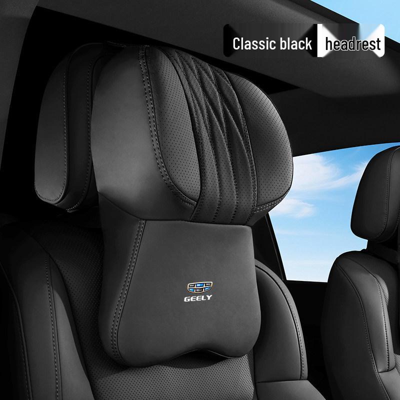 

Geely Car Seat Accessories: Headrest, Lumbar Support, Neck Pillow, and Waist Cushion for Hao Yue, Xing Rui, Emgrand, Boyue, and Bin Rui models.